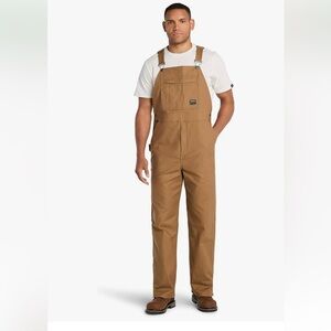 NWT Timberland PRO Overalls XLS brown mens Gritman Flex Canvas Bib XL-Short